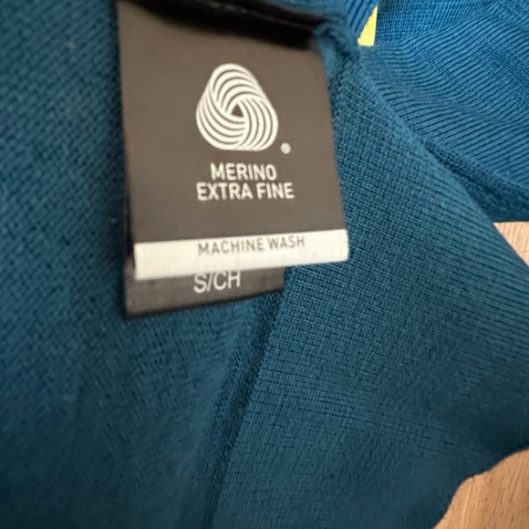 Katherine Barclay Peacock Merino Extra Fine Wool Casual V-neck Sweater Women’s S - Picture 5 of 5